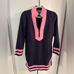 Sail to Sable Pink and Navy Tunic Dress
